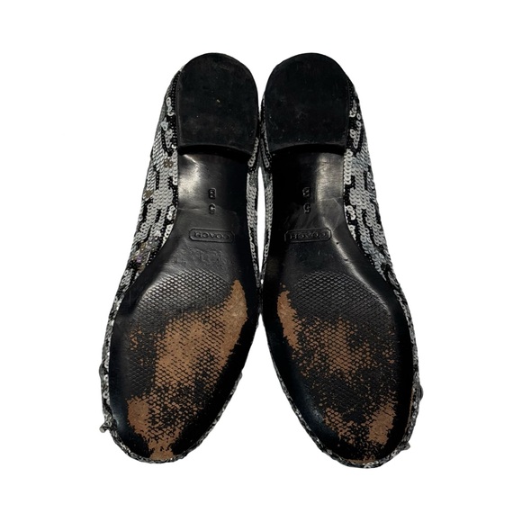 Coach Women’s Liah Snow Leopard Sequin Ballet Flats Size 5B - Picture 16 of 16